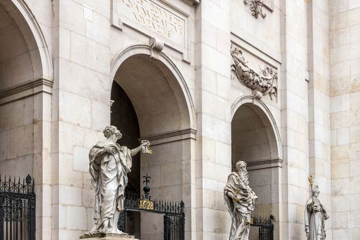 Statues at the Entrance to  Salzburg Cathedral