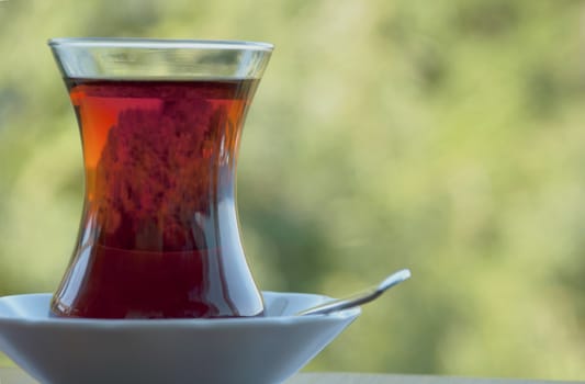 Tea served in Turkish style. Food & Beverages, Tea - Hot Drinks