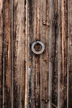 Closeup shot of very old wooden door