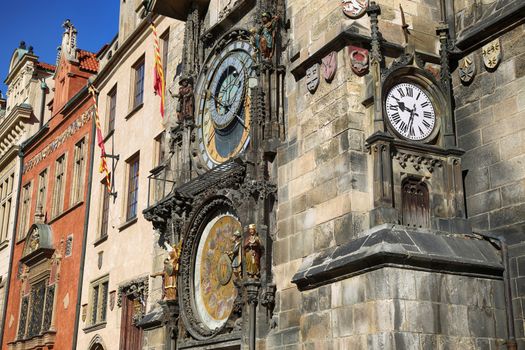 The Prague old City Hall and Astronomical clock Orloj at Old Town Square in Prague, Czech Republic