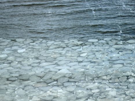 Cold Fringde with Large Massive Ice Floes in Harbour