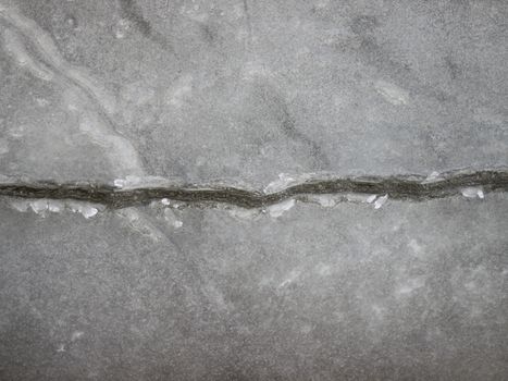 Winter Wide Crack between Two Large Ice Floes