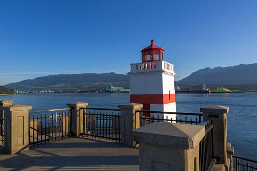 Brockton Point Lighthouse at Stanley Park in Vancouver British Columbia Canada