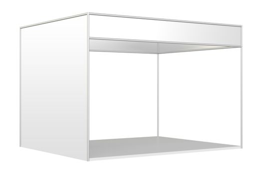 Trade show booth. 3d rendering isolated on white background