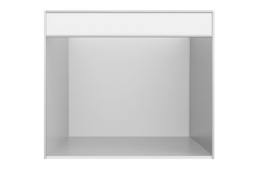 Trade show booth. 3d rendering isolated on white background