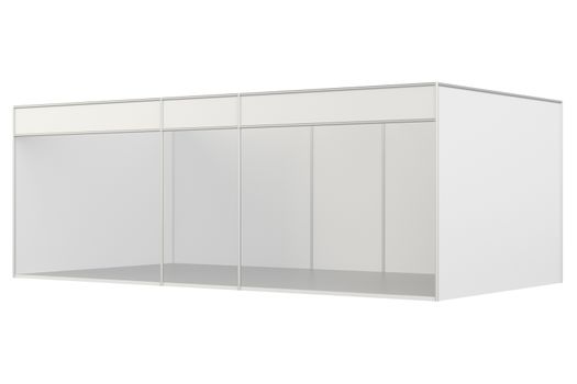 Trade show booth. 3d rendering isolated on white background