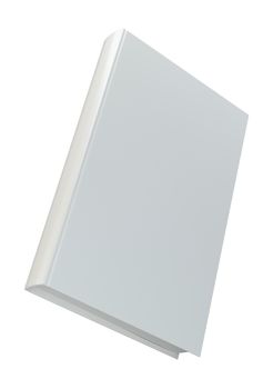 Blank vertical book cover template front side standing. Isolated on white background. 3d rendering