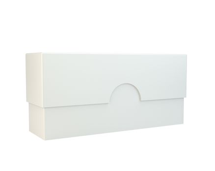 Blank box on white background. 3d rendering