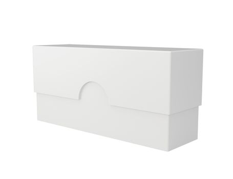 Cardboard box on white background. 3d rendering