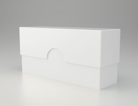 Cardboard box on gray background. 3d rendering