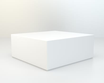 Cardboard box on gray background. 3d rendering