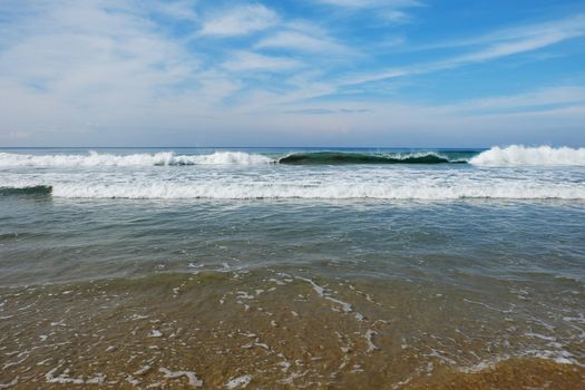 Indian Ocean in calm weather with small waves