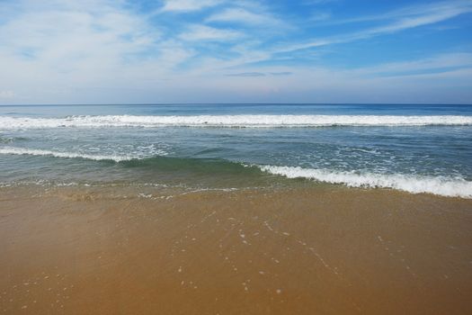 Indian Ocean in calm weather with small waves