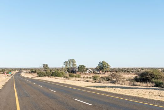 A farm scene on the N8-road between Kimberley and Schmidtsdrift in the Northern Cape Province of South Africa
