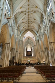 Roof of the nave of York Minster cathedral