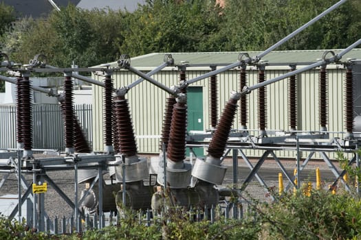 an electricity substation supplying power to the national network