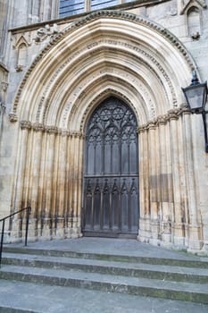 carved stone entrance to a cathedral or church