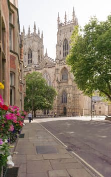 York cathedral approached from the street