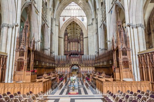 choir pews in a church