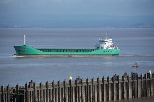 aggregate freighter Arklow Rock at sea in the Bristol Channel