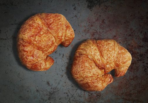 croissants on the old concrete floors.