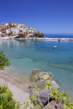 Beach and seaview at Bali village, the Crete island, Greece