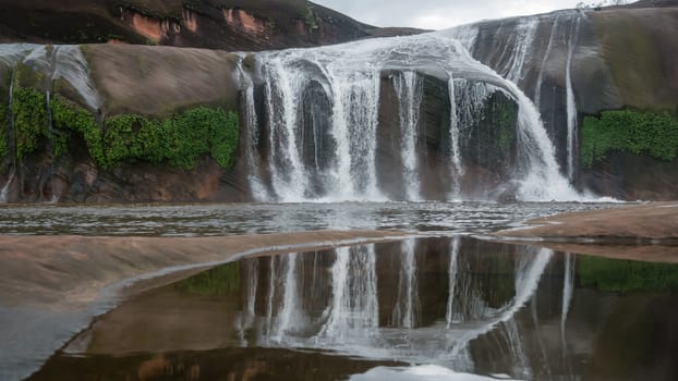 Tham Phra Waterfall . Bueng Kan Province in Thailand