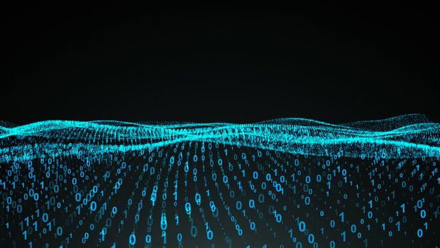 Abstract background with digital numbers. 3d rendering.