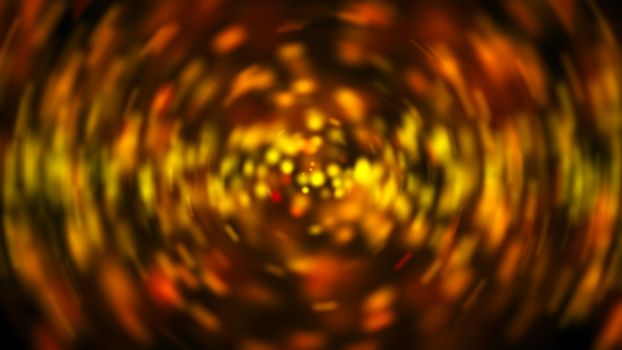 Radial gold blur background. Digital illustration. 3d rendering