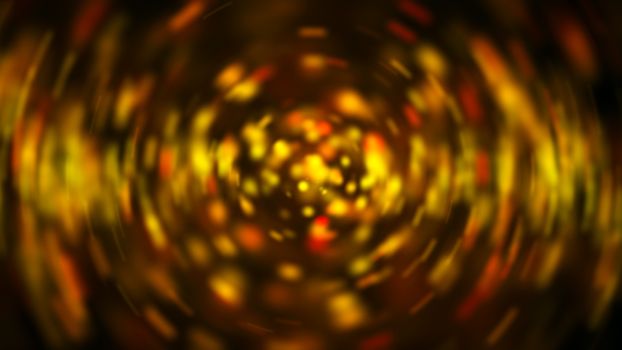 Radial gold blur background. Digital illustration. 3d rendering