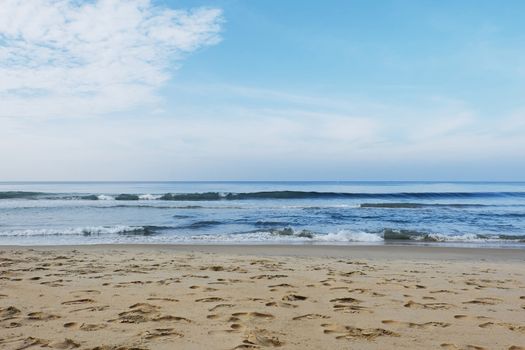 Indian Ocean in calm weather with small waves.