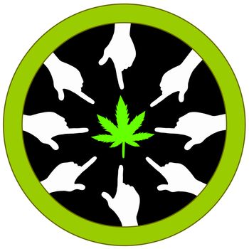 Concept sign for ballot measure voting to legalize marijuana