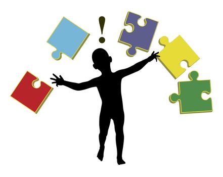 Early learning activities with puzzles to make infants smarter