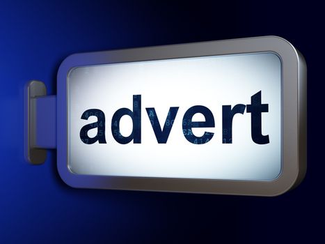 Advertising concept: Advert on advertising billboard background, 3D rendering