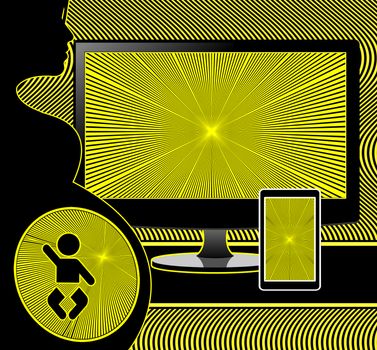 Expectant mothers to protect from computer or smartphone radiation at workplace or at home