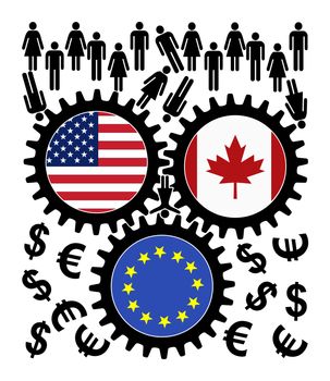 People in fear of the free trade agreement between Canada and the European Union