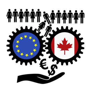 People in fear of the free trade agreement between Canada and the European Union