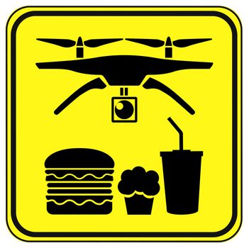 Flying robots for commercial food delivery services