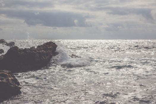 Wave on the coast of Mallorca
