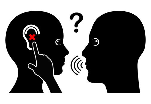 Communication problem with hearing impaired person