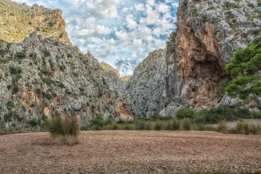 The ravine of torrent de Pareis on Mallorca