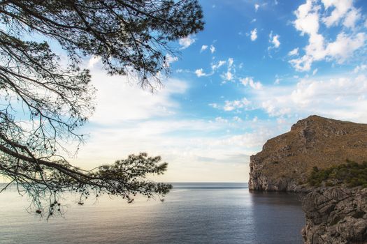 View to the sea at torrent de Pareis, Mallorca