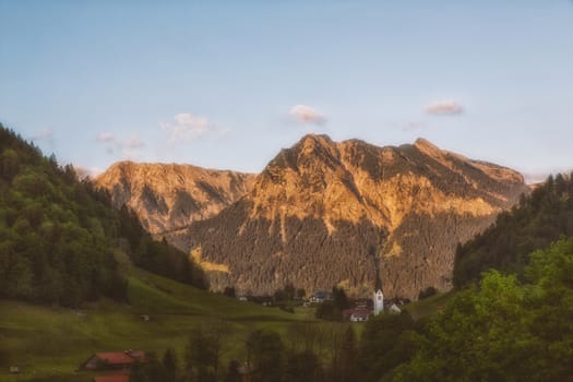 A beautiful landscape scene, view to the mountains