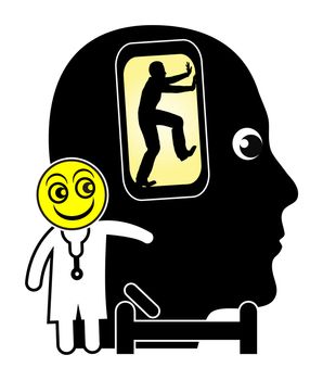 Patient addicted to smart phones is getting treated by psychiatrist