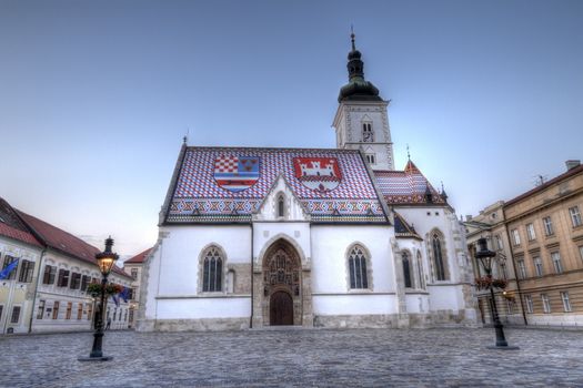 Church of St. Mark in St. Mark's square in Zagreb called Gornij Grad, Croatia