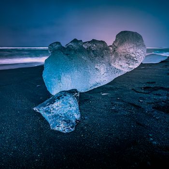 Iceberg on Jokulsarlon Beach