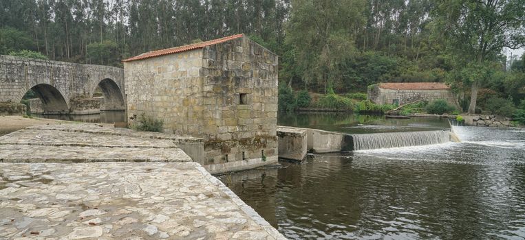 Old watermill close to Ponte do Ave, sights along the Camino de Santiago trail, Portugal