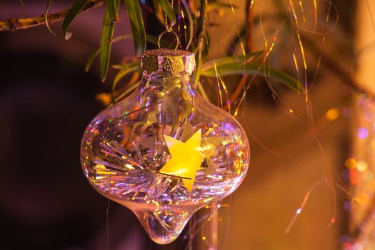 Glass ball Christmas decoration.