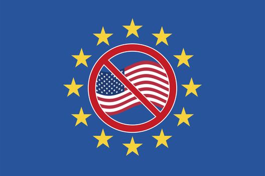 Symbol against the Transatlantic Trade and Investment Partnership between the USA and Europe