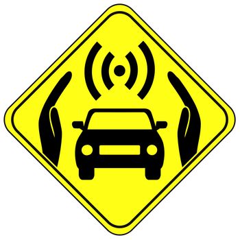 Concept sign for autonomous cars and driver safety